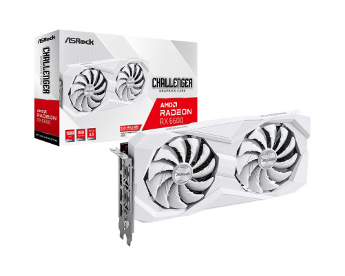 Видеокарта ASRock RX6600 CHALLENGER WHITE 8GB, GDDR6/128-bit