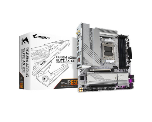 Материнская плата Gigabyte B650M AORUS ELITE AX ICE (AM5) Материнская плата Gigabyte B650M AORUS ELITE AX ICE (AM5)