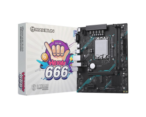 Материнская плата Maxsun MS-H610M 666 WIFI6 D5 (LGA1700) Материнская плата Maxsun MS-H610M 666 WIFI6 D5 (LGA1700)