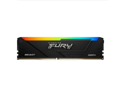 Модуль оперативной памяти Kingston 32GB DDR4 3200MHz DIMM FURY Beast Black RGB XMP CL16, 1.35V 288-pin Non-ECC