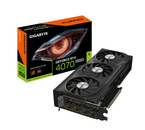 Видеокарта Gigabyte RTX4070 SUPER WINDFORCE OC 1.0/1.1 12GB, GDDR6X/192-bit