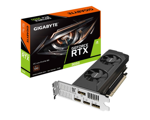 Видеокарта GIGABYTE GeForce RTX 3050 OC Low Profile 6G 6GB, GDDR6/96-bit
