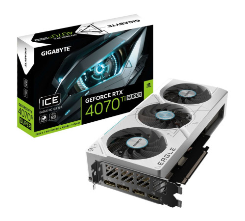 Видеокарта Gigabyte RTX4070Ti SUPER EAGLE OC ICE 16GB, GDDR6X/256-bit