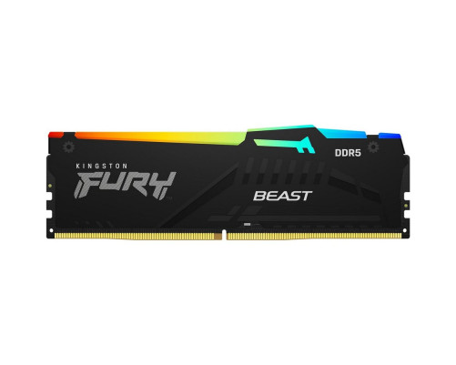 Модуль оперативной памяти Kingston 32GB DDR5 5600 DIMM FURY Beast Black RGB Non-ECC,  CL40, 1.25V,RTL