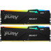 Модуль оперативной памяти Kingston 64GB DDR5 5600 DIMM FURY Beast Black RGB  kit 2*32,Non-ECC,  CL40, 1.25V, 288-pin RTL