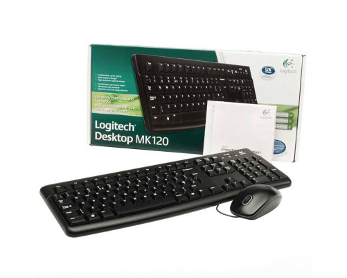 Клавиатура+мышь Logitech Desktop MK120, (Keybord&mouse), USB, [920-002561]