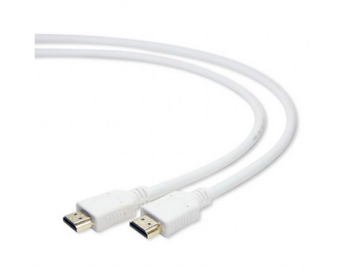 Кабель HDMI Cablexpert CC-HDMI4-W-6, 1.8 м, v1.4, 19M/19M, белый, позол. разъемы, экран Кабель HDMI Cablexpert CC-HDMI4-W-6, 1.8 м, v1.4, 19M/19M, белый, позол. разъемы, экран