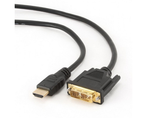 Кабель HDMI-DVI Cablexpert CC-HDMI-DVI-6, 19M/19M, 1.8 м, single link, черный, позол. разъемы, экран Кабель HDMI-DVI Cablexpert CC-HDMI-DVI-6, 19M/19M, 1.8 м, single link, черный, позол. разъемы, экран