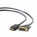 Кабель DisplayPort-DVI Cablexpert CC-DPM-DVIM-3M, 20M/25M, 3 м, черный, экран