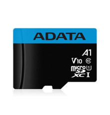 Карта памяти microSDXC 128GB ADATA Premier AUSDX128GUICL10A1-RA1 UHS-I Class 10/V10 A1, 100/25 MB/s, с адаптером