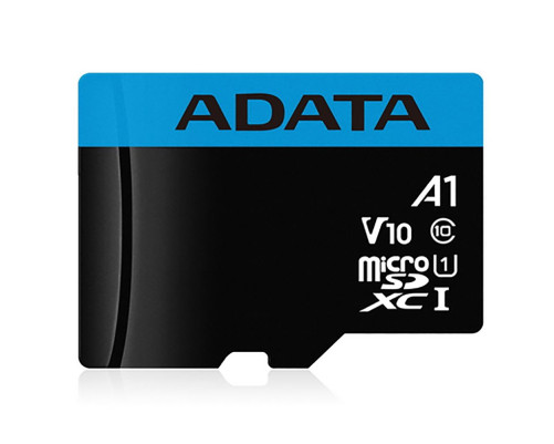 Карта памяти microSDXC 256GB ADATA Premier AUSDX256GUICL10A1-RA1 Class 10 UHS-I/V10 A1, с адаптером