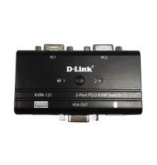 KVM переключатель D-Link KVM-121/B1A, черный