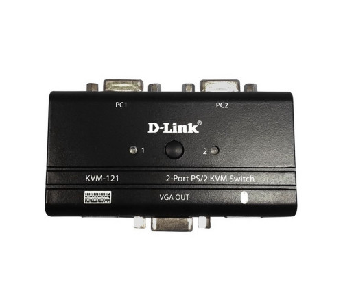 KVM переключатель D-Link KVM-121/B1A, черный