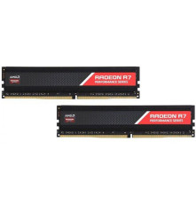 Модуль оперативной памяти AMD Radeon™ R7 Performance Series Black Gaming Memory R7S416G2606U2K 16GB DDR4 2666 DIMM Non-ECC, CL16, 1.2V, Heat Shield, Kit (2x8GB), RTL (183122)