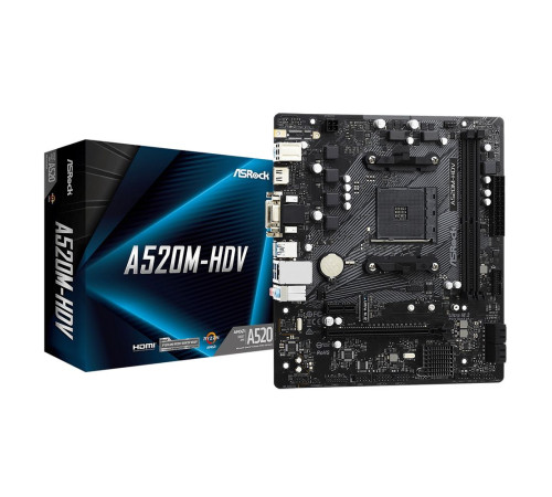 Материнская плата ASRock A520M-HDV (AM4)