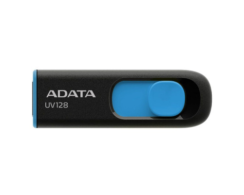 USB накопитель 256GB ADATA UV128 USB 3.0, черный/синий USB накопитель 256GB ADATA UV128 USB 3.0, черный/синий