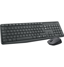 Комплект (клавиатура + мышь) беспроводной Logitech  MK235, серый