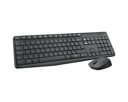 Комплект (клавиатура + мышь) беспроводной Logitech MK235, серый Комплект (клавиатура + мышь) беспроводной Logitech MK235, серый