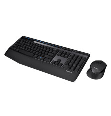 Комплект (клавиатура + мышь) беспроводной Logitech MK345, 104 клавиши, 2.4GHz, USB-ресивер, черный
