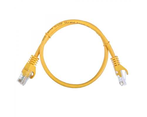 Патч-корд ACD Cat 5e UTP, 24 AWG, 4 Pair, 7/0.18мм, CCA, 0.5 м, желтый