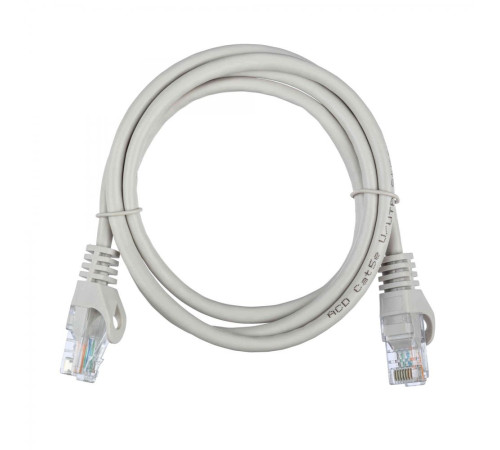 Патч-корд ACD Cat 5e, UTP, 24 AWG, 4 Pair, 7/0.18мм, CCA,1 м, серый