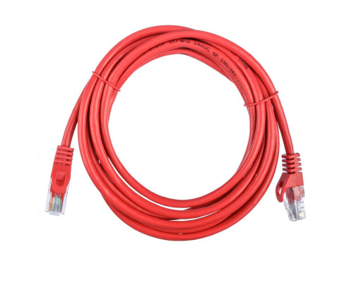 Патч-корд ACD Cat 5e, UTP, 24 AWG, 4 Pair, 7/0.18мм, CCA, 3 м, красный Патч-корд ACD Cat 5e, UTP, 24 AWG, 4 Pair, 7/0.18мм, CCA, 3 м, красный