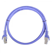 Патч-корд ACD Cat 6a, SSTP, 27 AWG, CU, 1 м, фиолетовый