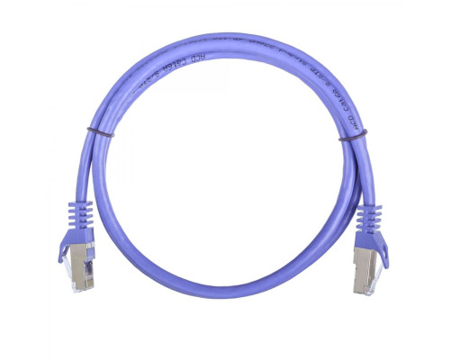 Патч-корд ACD Cat 6a, SSTP, 27 AWG, CU, 1 м, фиолетовый