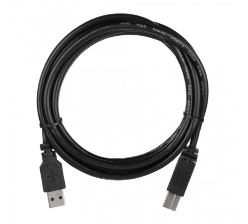 Кабель ACD-U3ABM-20L, USB 3.0, A male - B male, PVC5.5, черный, 2 м
