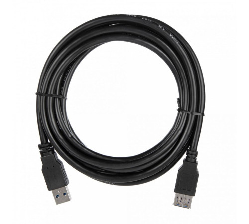 Кабель ACD-U3AAF-30L, USB 3.0, A male - A feмale, PVC5.5, черный, 3 м
