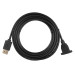 Кабель ACD-DDPF2-50B DisplayPort 1.2, DP extension, Golden Plated, 20m/20f, черный, 5 м