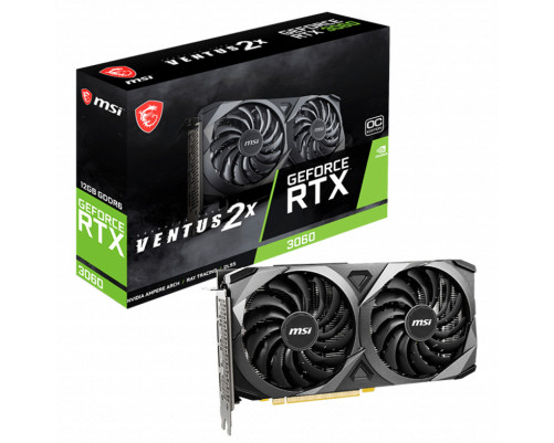 Видеокарта MSI RTX3060 VENTUS 2X OC 12GB, GDDR6/192-bit Видеокарта MSI RTX3060 VENTUS 2X OC 12GB, GDDR6/192-bit