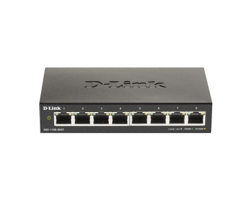 Коммутатор D-Link DGS-1100-08V2/A1A, черный