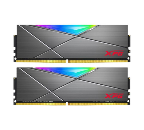 Модуль оперативной памяти XPG 32GB SPECTRIX D50 RGB Grey DDR4 3200Mhz DIMM, CL16, 1.35V, Heat Shield, Kit (2x16GB), RTL