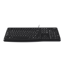 Клавиатура проводная Logitech K120, 104 клавиши, защита от воды, USB, 1.5 м, черный