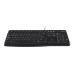 Клавиатура проводная Logitech K120, 104 клавиши, защита от воды, USB, 1.5 м, черный