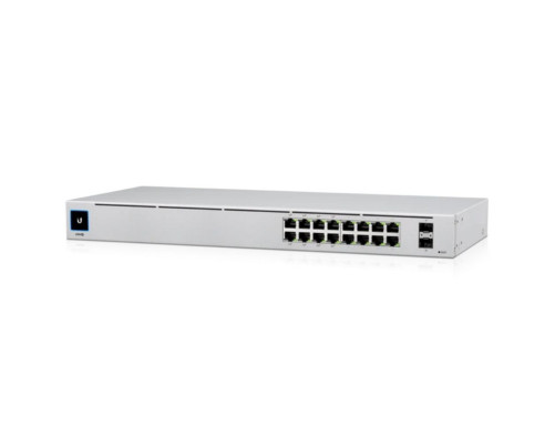 Коммутатор Ubiquiti UniFi Switch 16 PoE, серебристый