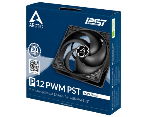 Вентилятор для корпуса Arctic Cooling P12 PWM PST, черный Вентилятор для корпуса Arctic Cooling P12 PWM PST, черный