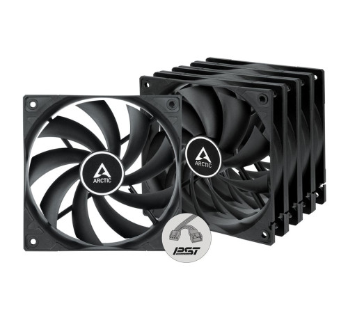 Вентилятор корпусной ARCTIC Cooling F12 PWM PST, черный (комплект 5 шт.)