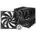 Вентилятор корпусной ARCTIC Cooling F12 PWM PST, черный (комплект 5 шт.)