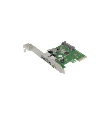 Контроллер Exegate EXE-323 (PCI-E 2.0, 2*USB3.0 ext. + 1*Type-C, разъем доп. питания)