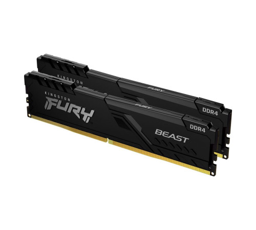 Модуль оперативной памяти Kingston 8GB  FURY Beast Black DDR4 2666Mhz (Kit of 2)