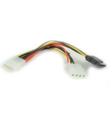 Кабель питания SATA Cablexpert, molex 4pin/molex4pin+sata 15pin, 0.15 м,