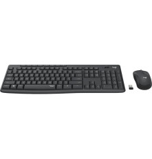 Комплект (клавиатура/мышь) беспроводной Logitech MK295 Silent Combo, черный/серый