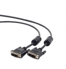 Кабель DVI-D single link Cablexpert CC-DVI-BK-6, 19M/19M, 1.8 м, черный, экран, феррит. кольца