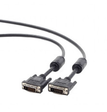 Кабель DVI-D dual link Cablexpert CC-DVI2-BK-6, 25M/25M, 1.8 м, черный, экран, феррит. кольца