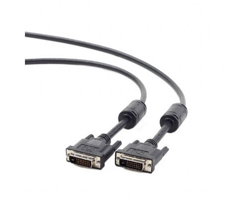 Кабель DVI-D dual link Cablexpert CC-DVI2-BK-6, 25M/25M, 1.8 м, черный, экран, феррит. кольца Кабель DVI-D dual link Cablexpert CC-DVI2-BK-6, 25M/25M, 1.8 м, черный, экран, феррит. кольца