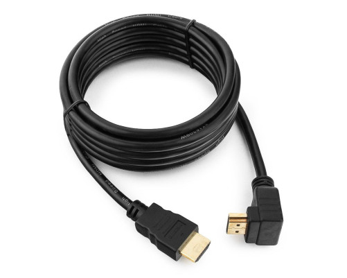 Кабель HDMI Cablexpert CC-HDMI490-10, 3.0 м, v1.4, 19M/19M, углов. разъем, черный, позол. разъемы, экран Кабель HDMI Cablexpert CC-HDMI490-10, 3.0 м, v1.4, 19M/19M, углов. разъем, черный, позол. разъемы, экран