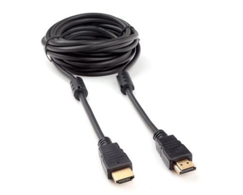 Кабель HDMI Cablexpert CCF2-HDMI4-15 4, 5 м, v2.0, 19M/19M, черный, позол. разъемы, экран, 2 ферр кольца Кабель HDMI Cablexpert CCF2-HDMI4-15 4, 5 м, v2.0, 19M/19M, черный, позол. разъемы, экран, 2 ферр кольца