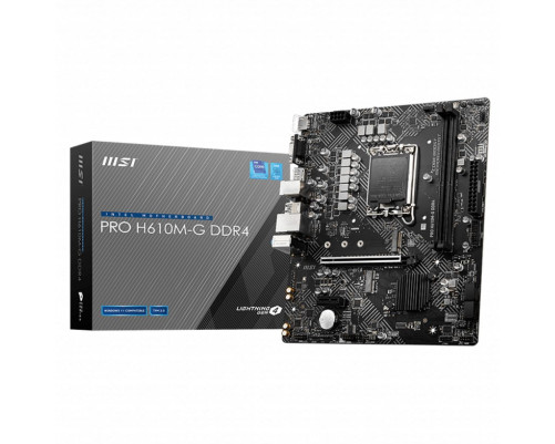 Материнская плата MSI PRO H610M-G DDR4 (LGA1700) Материнская плата MSI PRO H610M-G DDR4 (LGA1700)